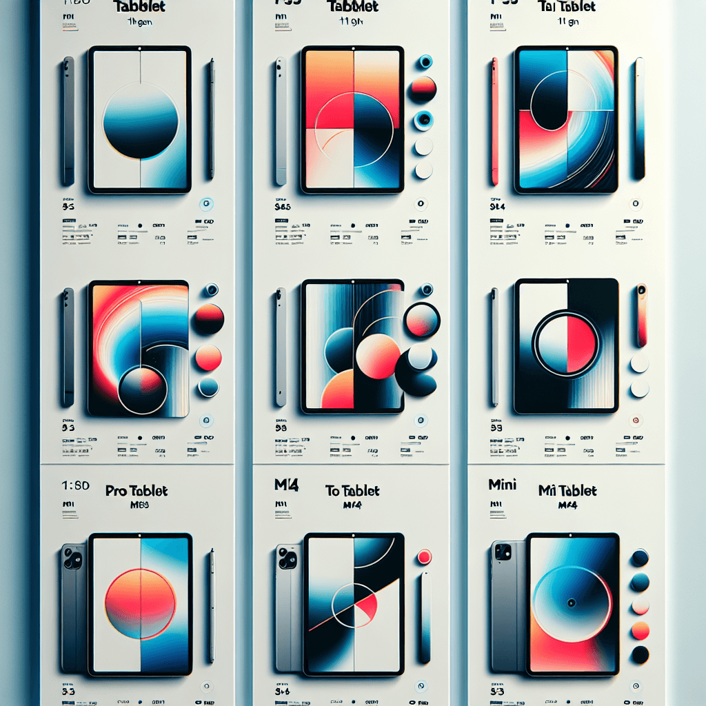 2024년 아이패드 전 모델 비교 차트
