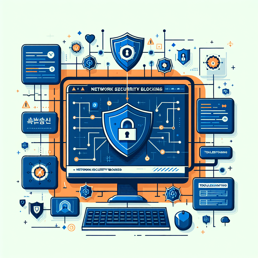 네트워크 보안 차단 해결 방법 가이드 이미지