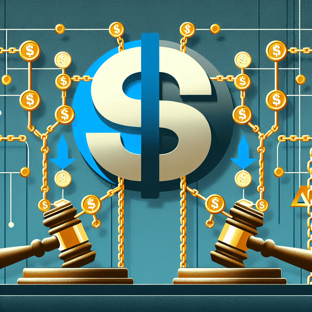 구글과 애플의 검색 독점 계약을 상징하는 일러스트